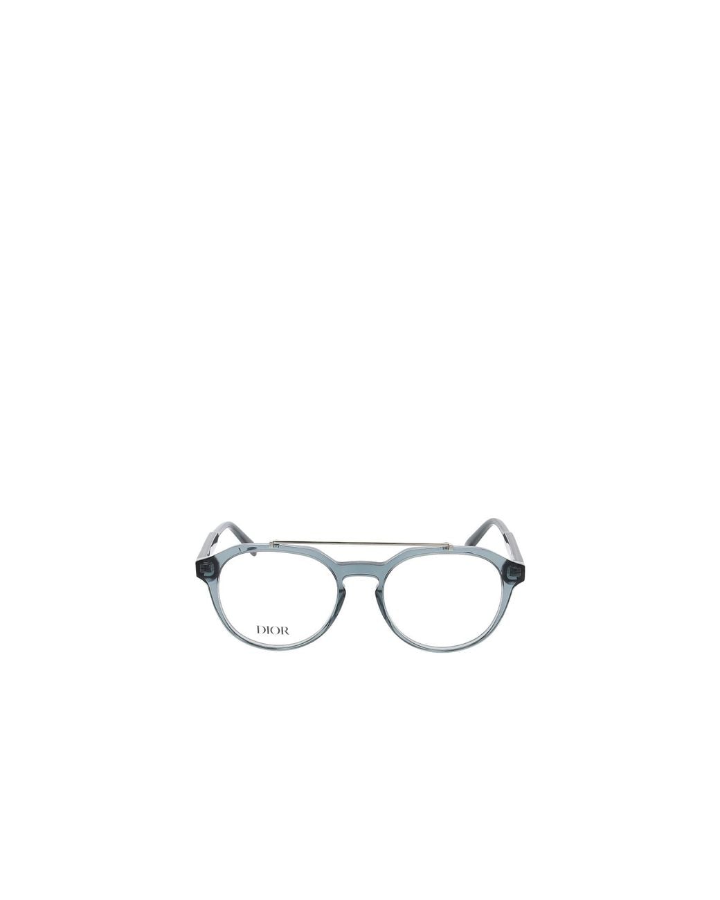 Dior White Eyewear Round Frame Glasses for men