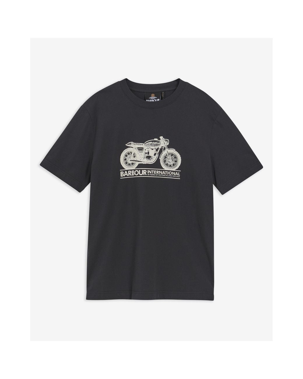 Barbour Black Graphic T-Shirt for men