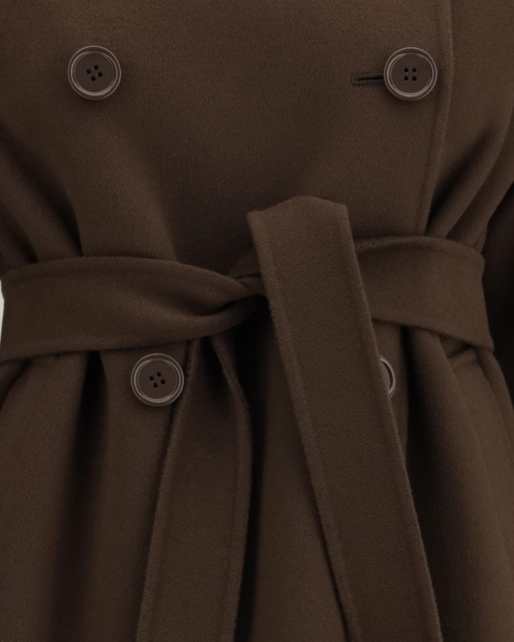 Max Mara Brown 'S Louise Double Breasted Short Belted Jacket