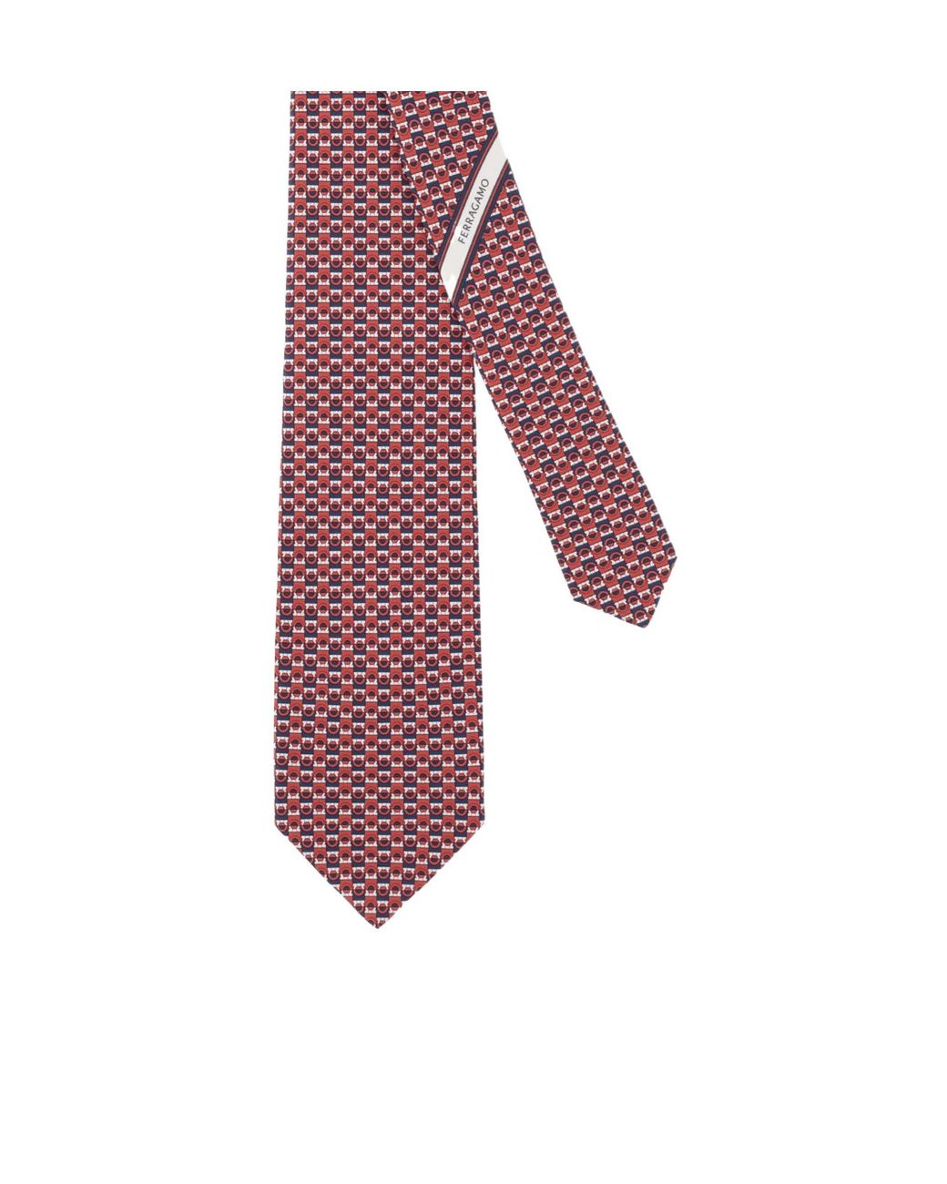 Ferragamo Purple Ferragamo Gancini Bicolor Print Tie for men