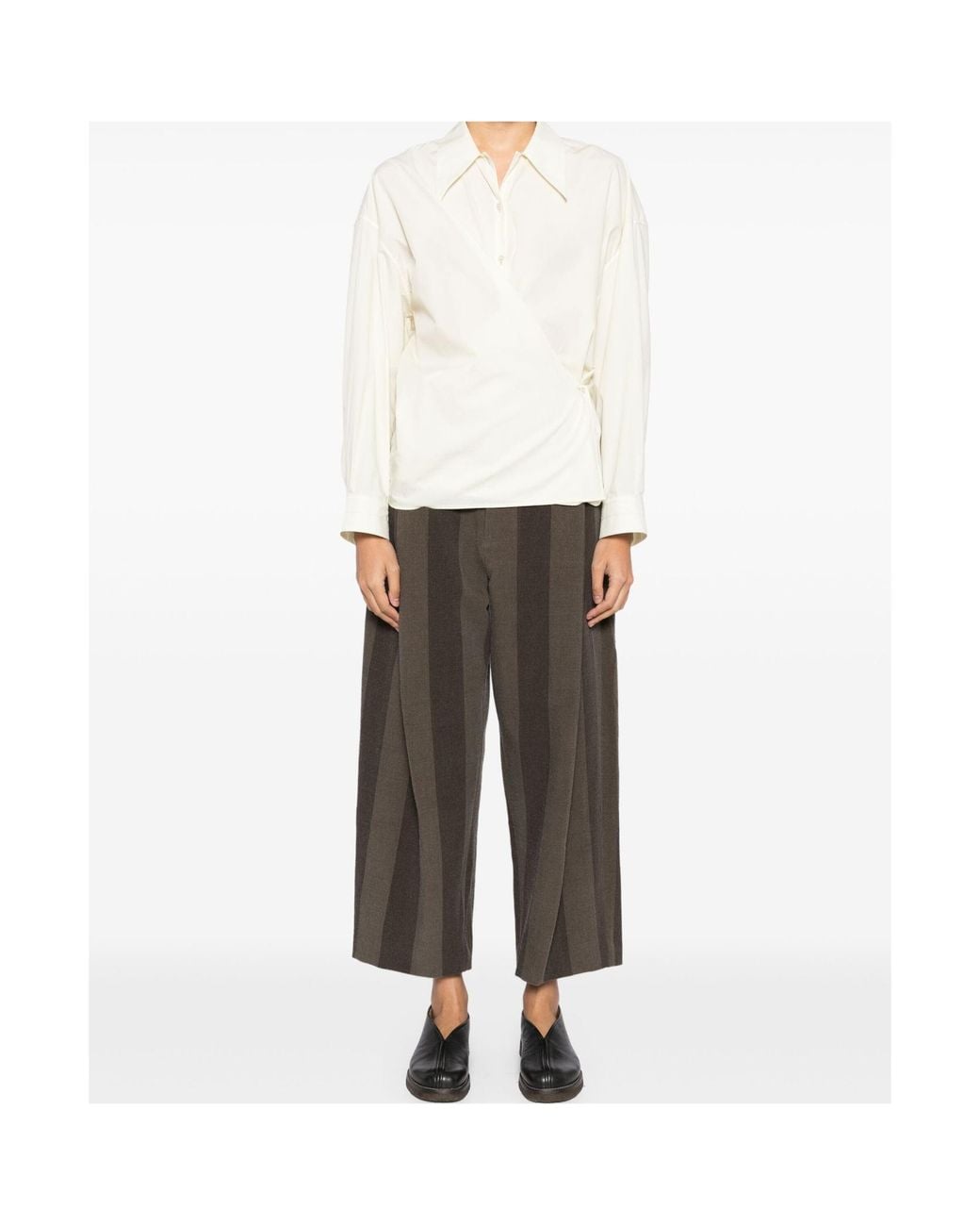 Uma Wang Black Casual Pants With Waist And Loop Straps