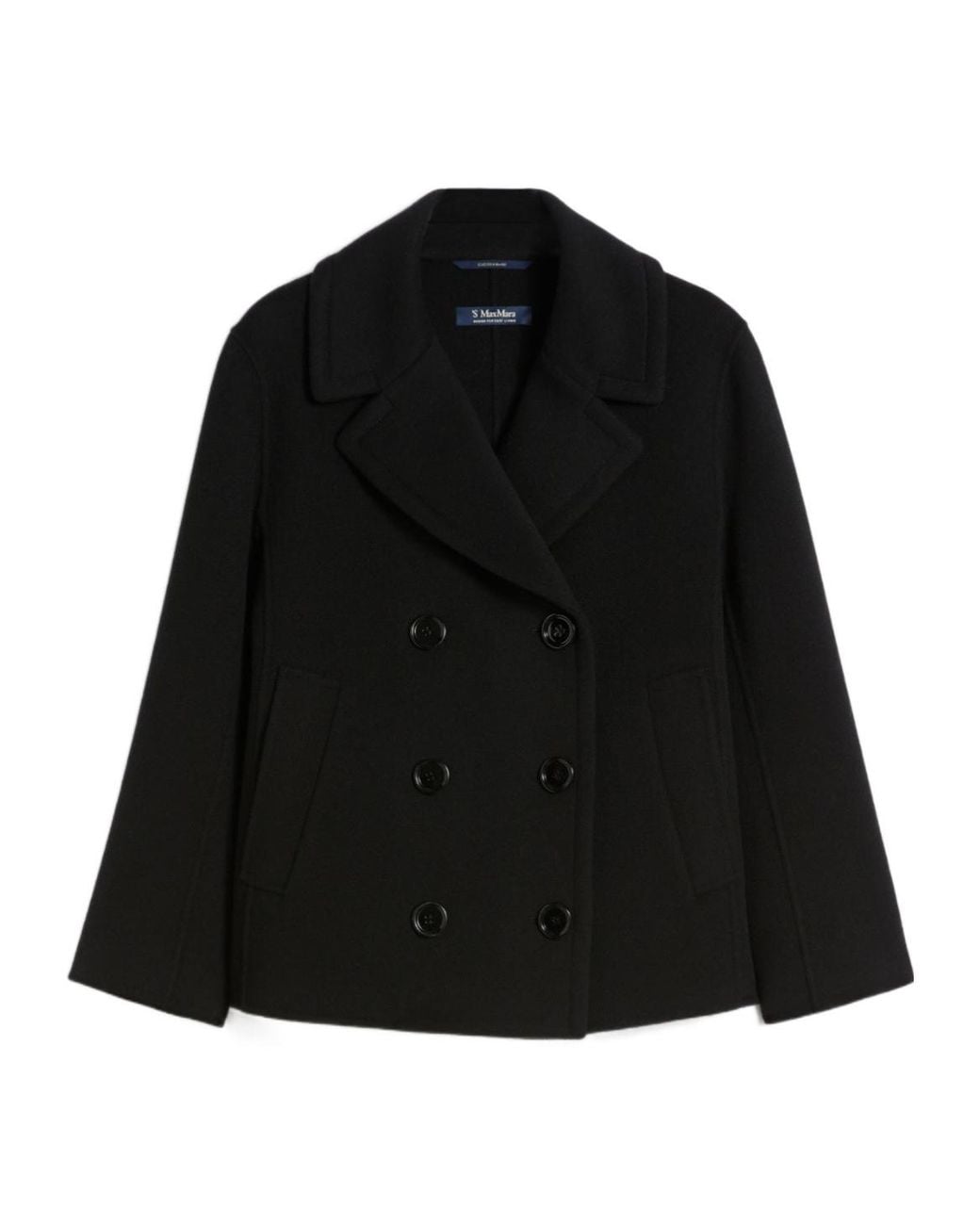 Max Mara Black 'S Elise Double-Breasted Coat