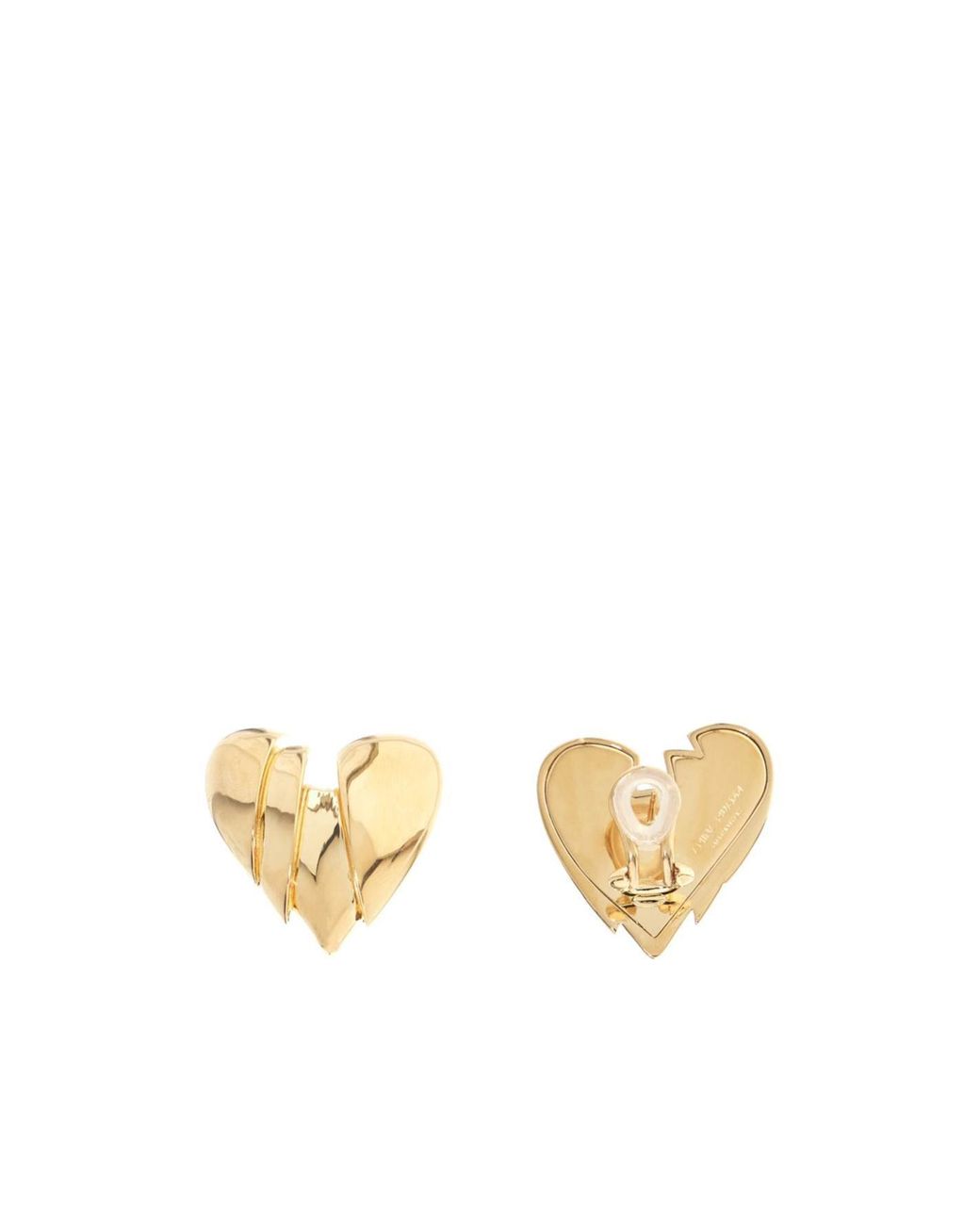 AMINA MUADDI Metallic Heart-Shaped Earrings