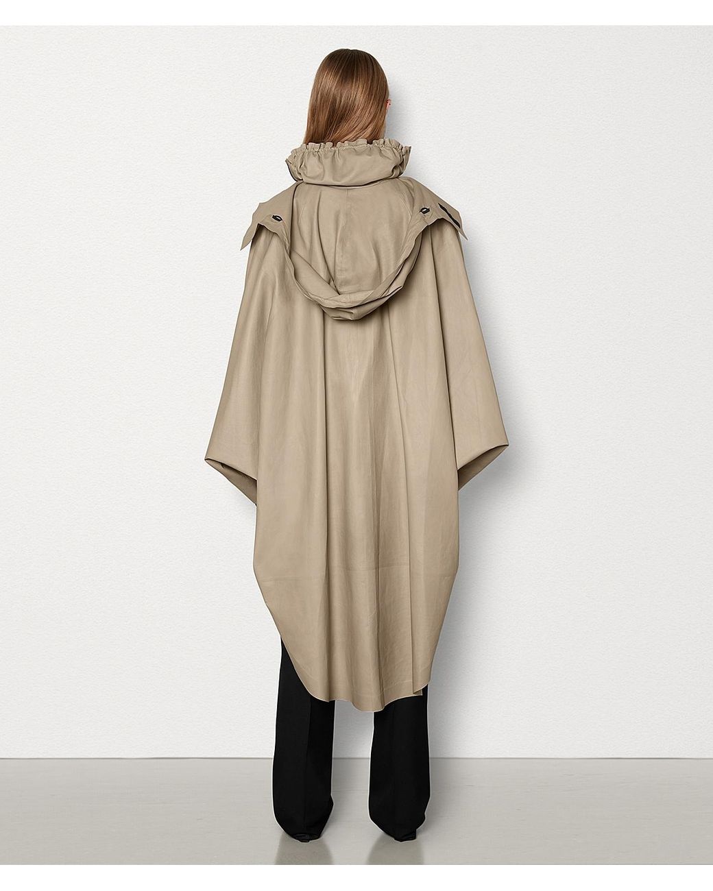 Bottega Veneta Natural Voluminous Hooded Parka Coat