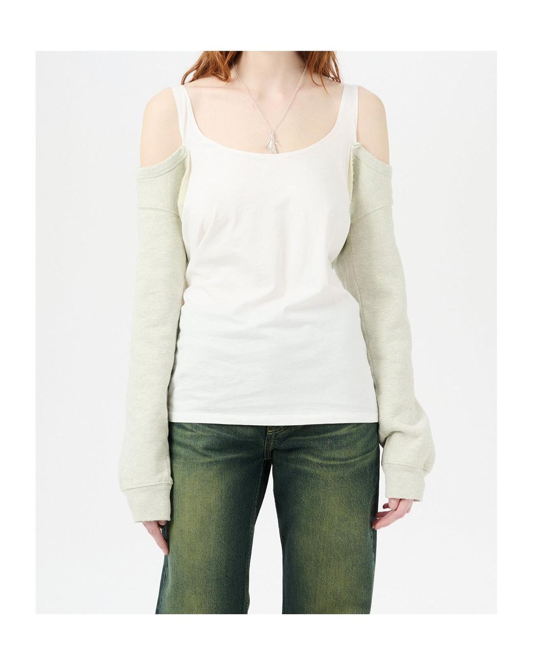 OUR LEGACY｜ (CARDIGAN TANK Yellow Tint Melange Fleece ( Our Legacy - Cardigan Tank Yellow Tint Melange Fleece