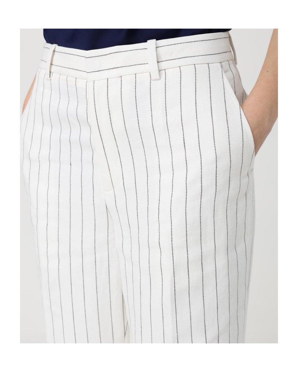 Polo Ralph Lauren White Regular Pinstripe Pants for men
