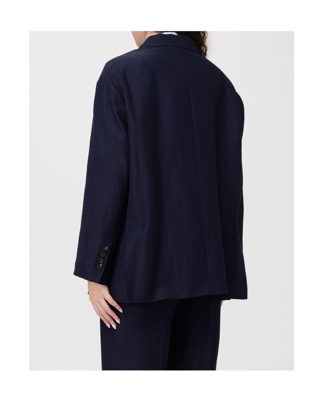 Brunello Cucinelli Blue Single Breasted Blazer