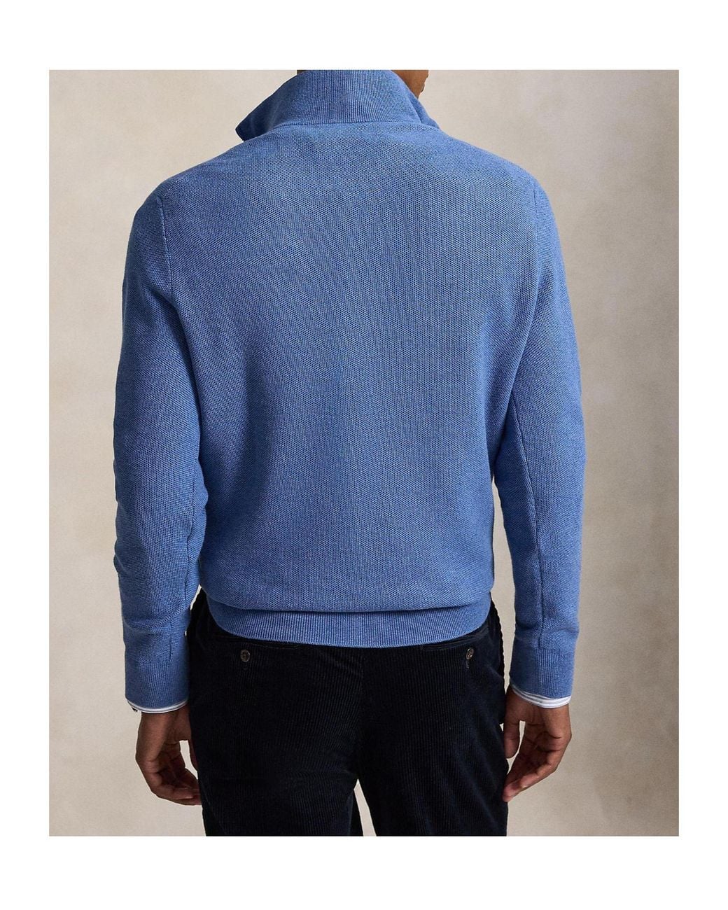 Polo Ralph Lauren Blue Quarter-Zip Jumper for men