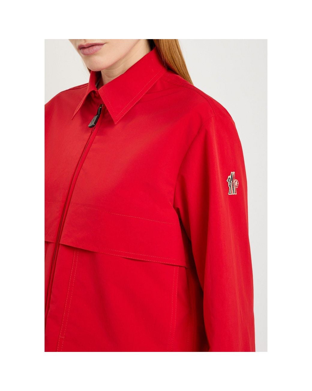 Moncler Red Simple Water-Repellent Coat