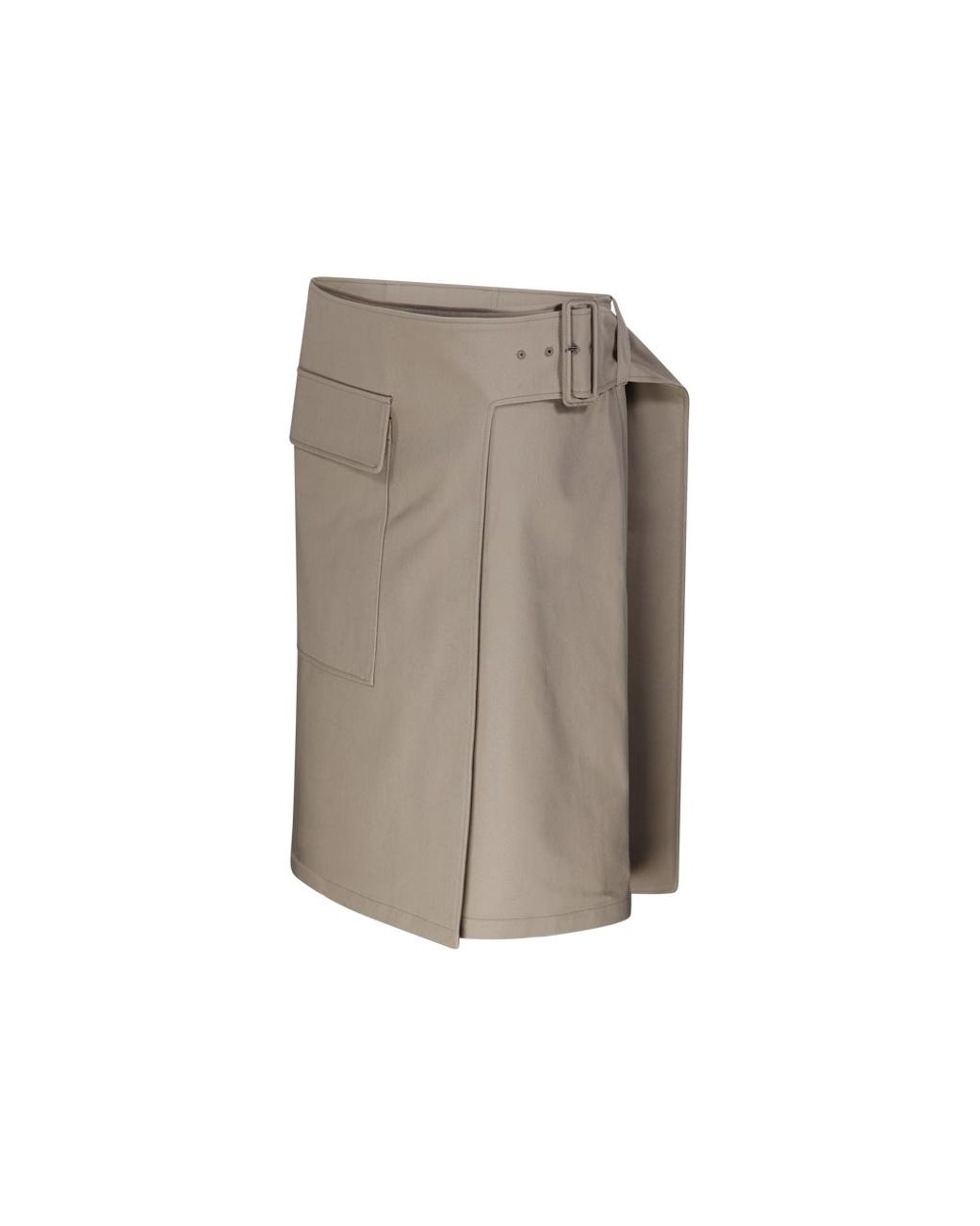 Courreges Brown Courrèges Logo Detailed Buckled Utility Skirt