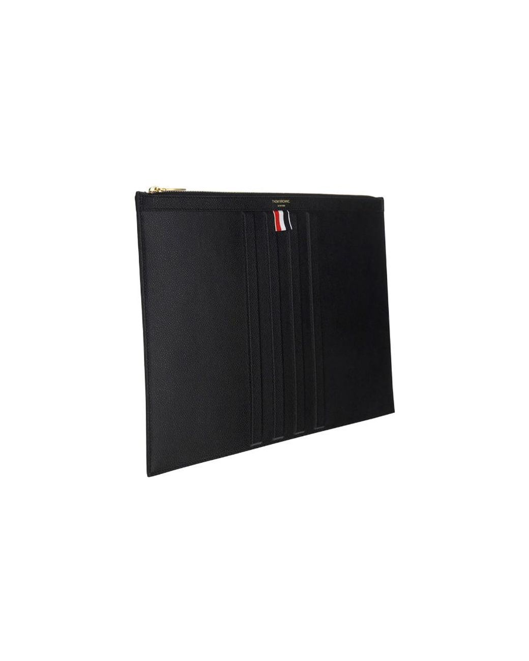 Thom Browne Black Pebbled Document Case for men