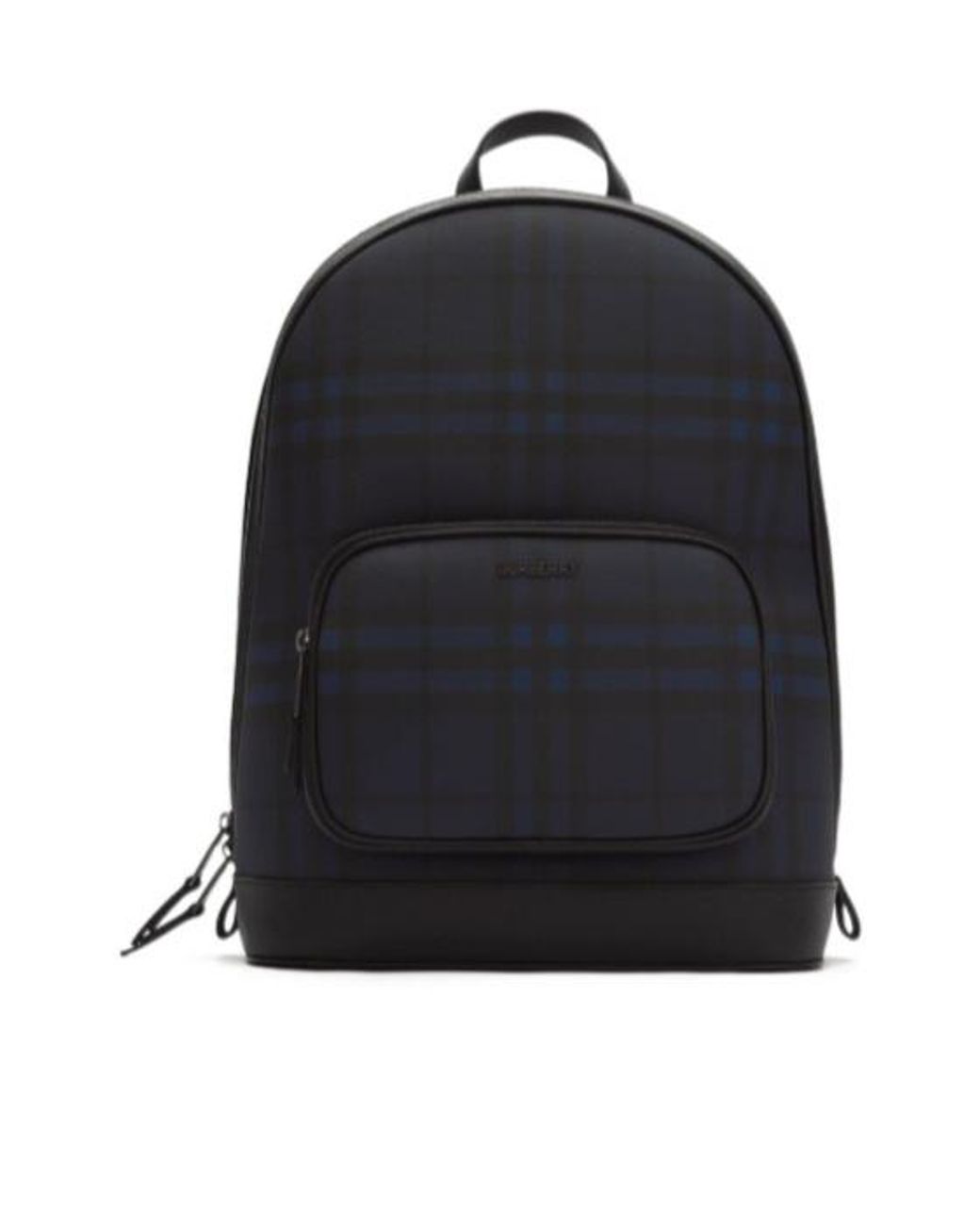 Burberry Black Checked Logo Backpack for men