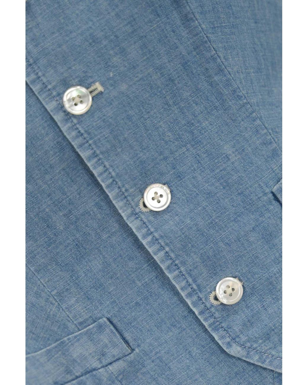 Polo Ralph Lauren Blue Sleeveless Buttoned Waistcoat