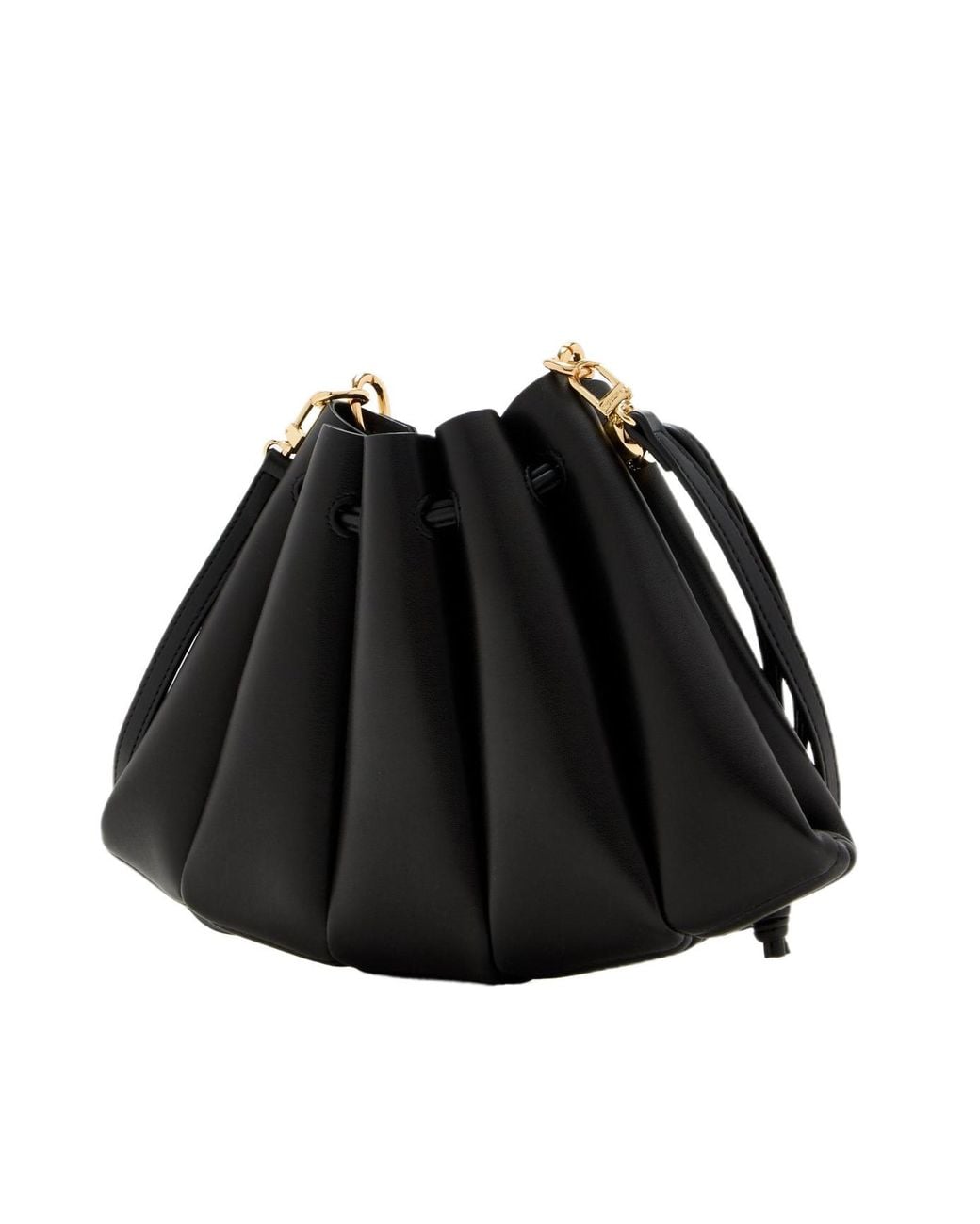 THEMOIRÈ Black Dafne Drawstring Shoulder Bag