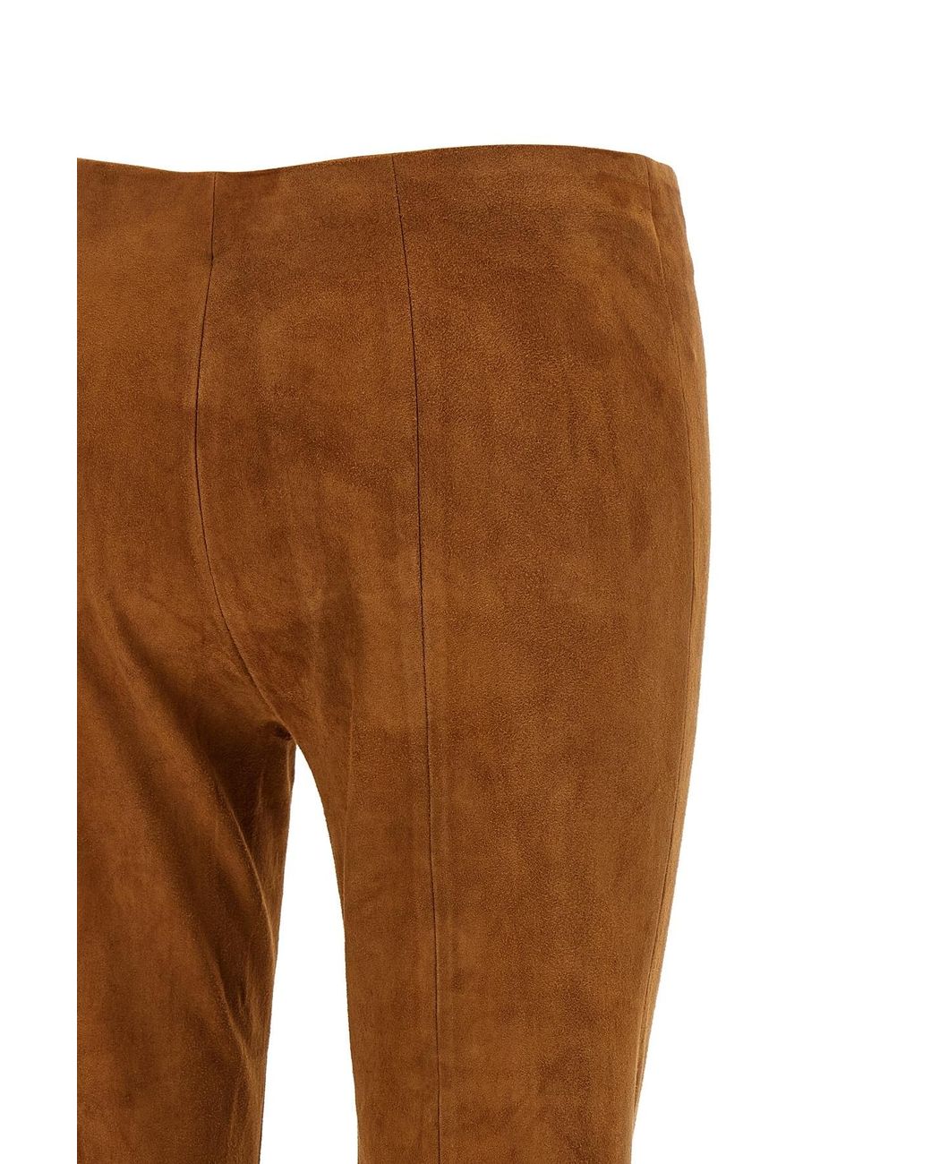 Stouls Brown Gégé Flared Suede Pants