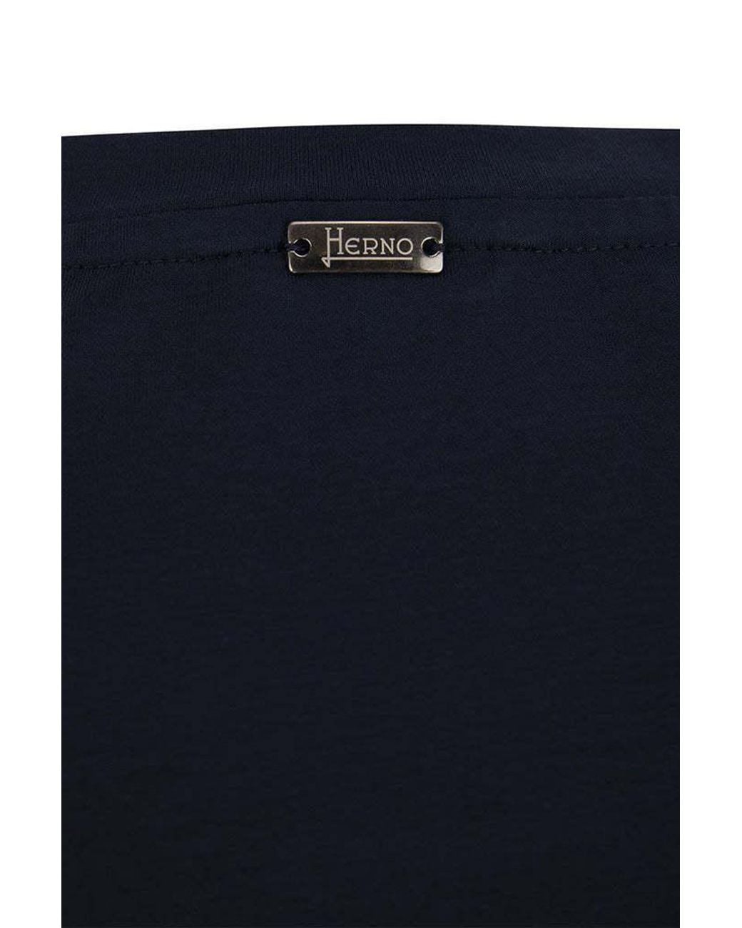 Herno Blue Stretched Crewneck T-Shirt for men