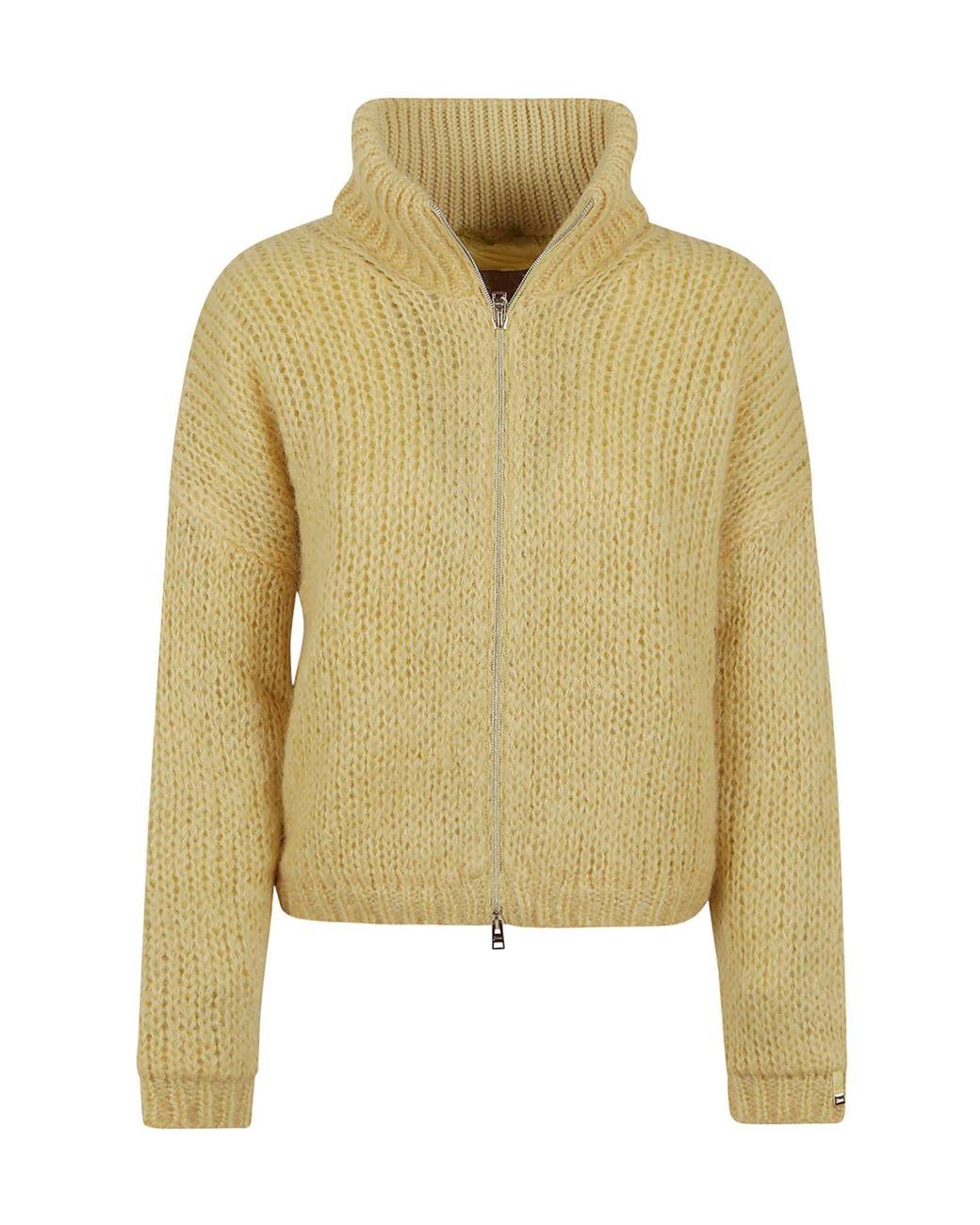 Herno Yellow Mohair-Blend Cardigan