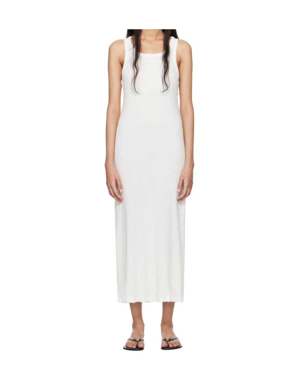 The Row White Sleeveless Long Dress