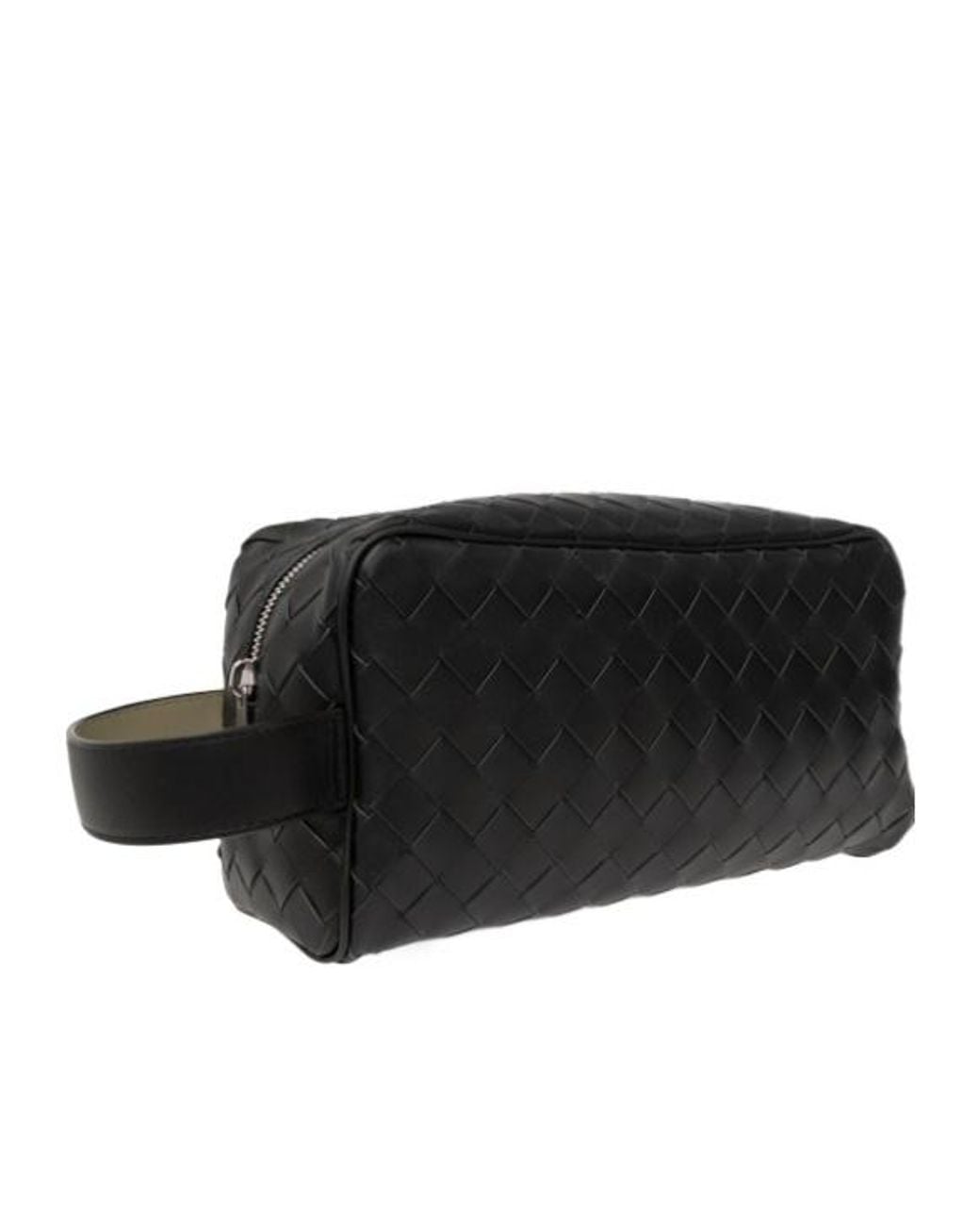 Bottega Veneta Black Intrecciato Travel Pouch for men