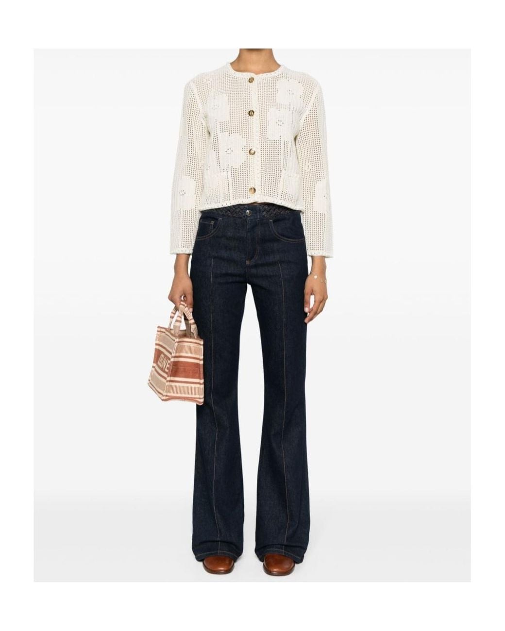 Céline White Cardigan Jacket