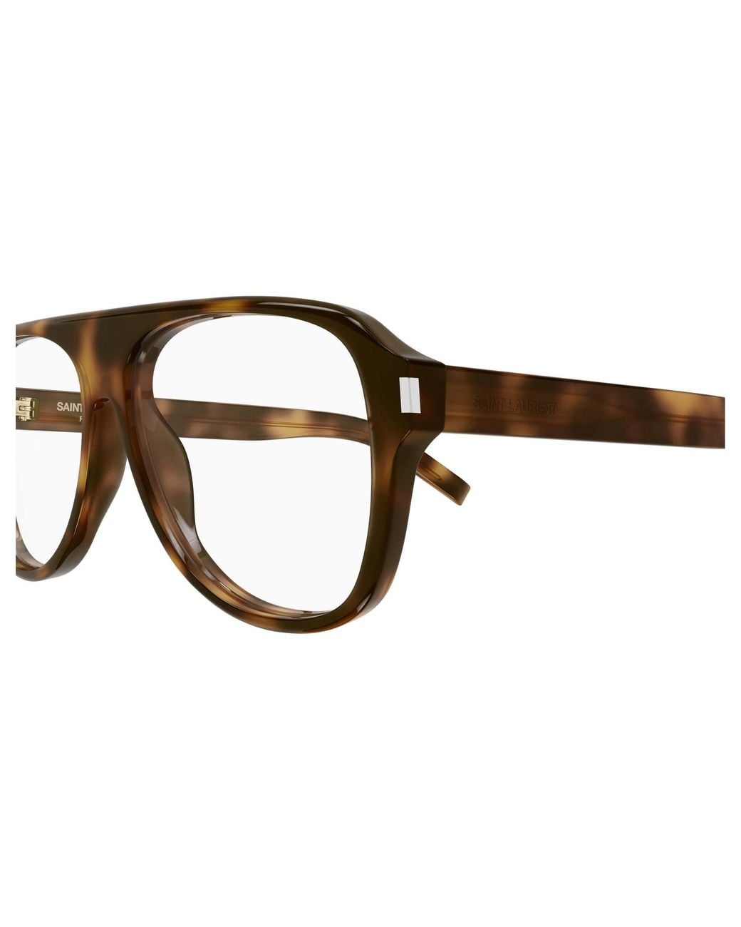 Saint Laurent White Full-Rimmed Plano Lenses for men