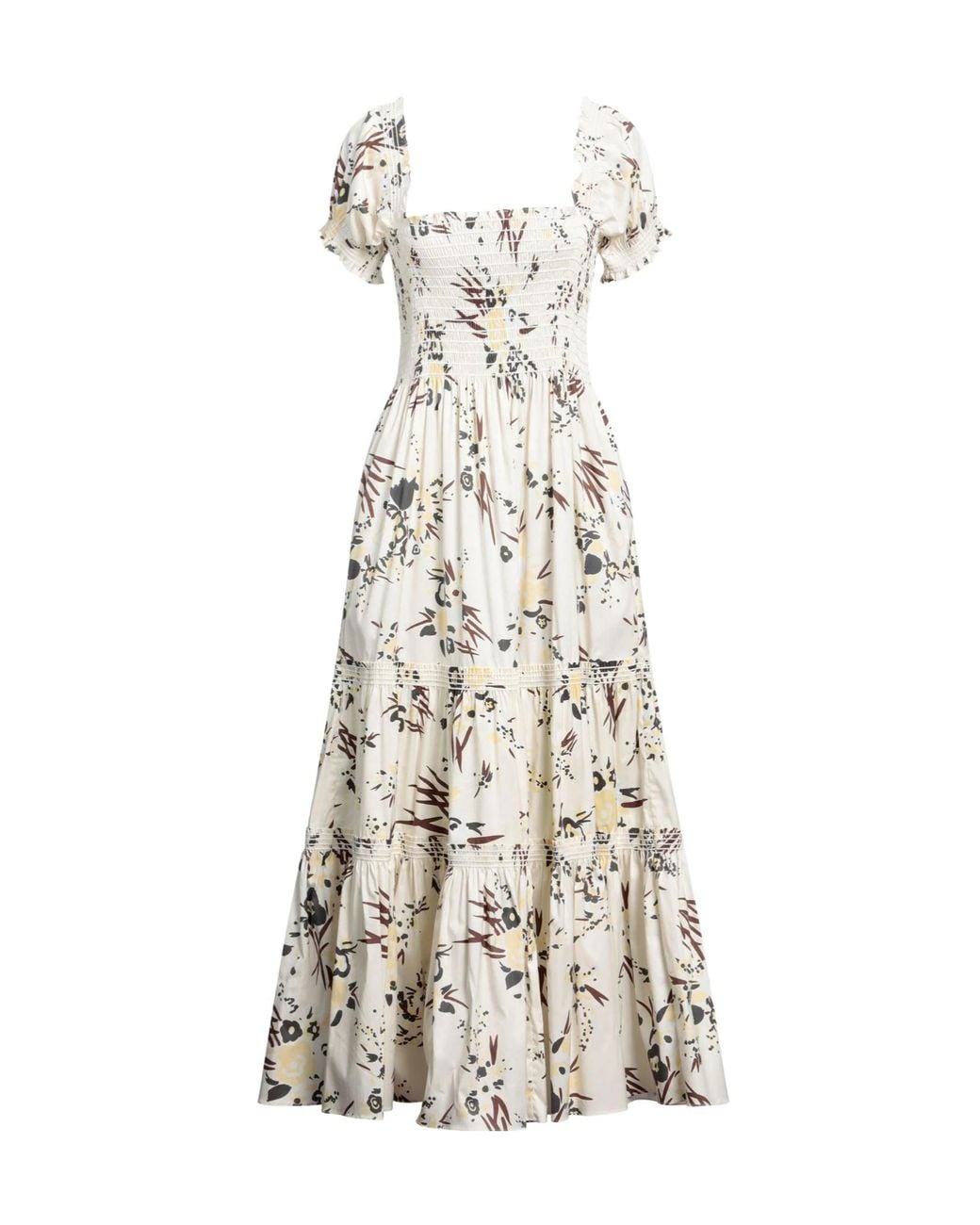 Tory Burch White Midi Dress