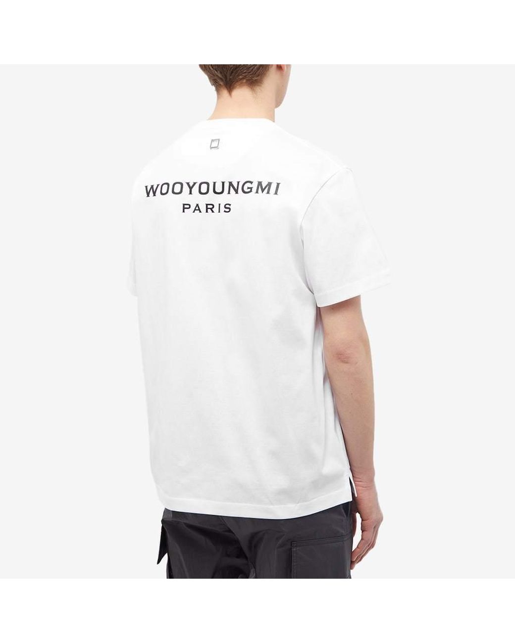 Wooyoungmi White Logo-Patch T-Shirt for men