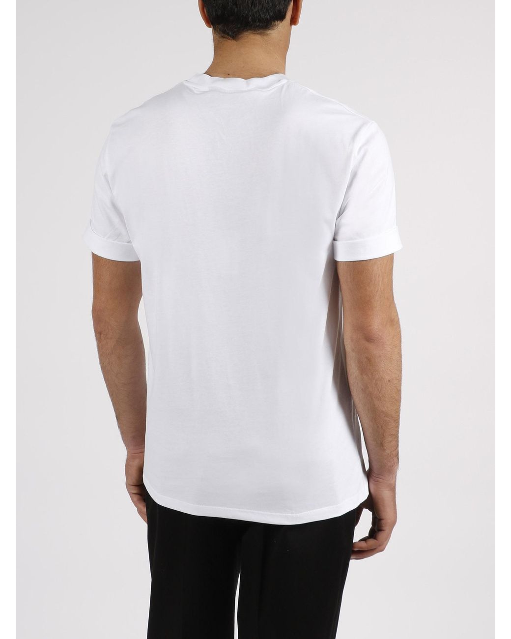 Neil Barrett White Flag Bolt Cotton T-Shirt for men