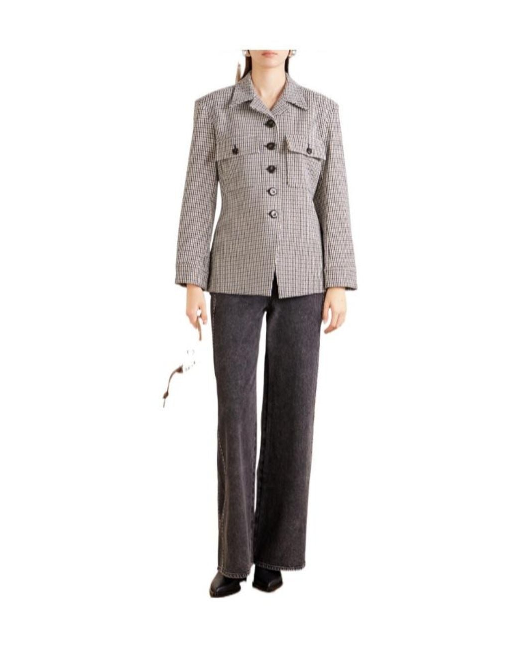 Veronica Beard Gray Tailored Twill Jacket