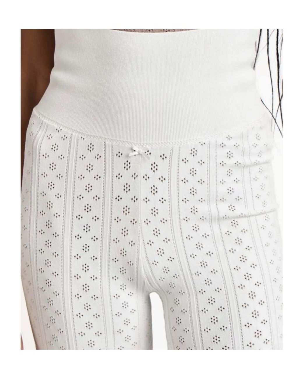 J.W. Anderson White Jw Anderson Knitted Pointelle Fitted Shorts