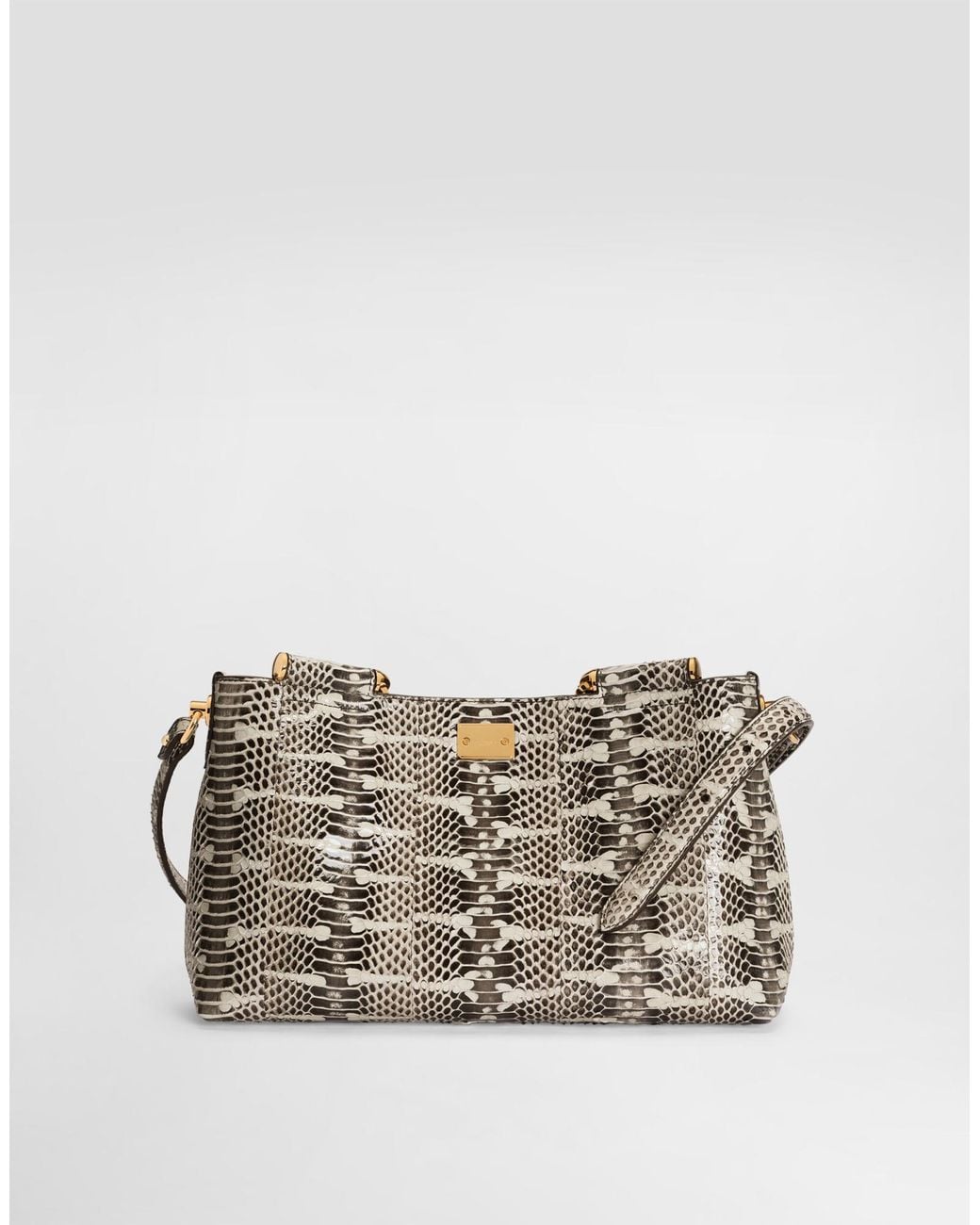Dolce & Gabbana Gray Medium Vittoria Shoulder And Crossbody Bag