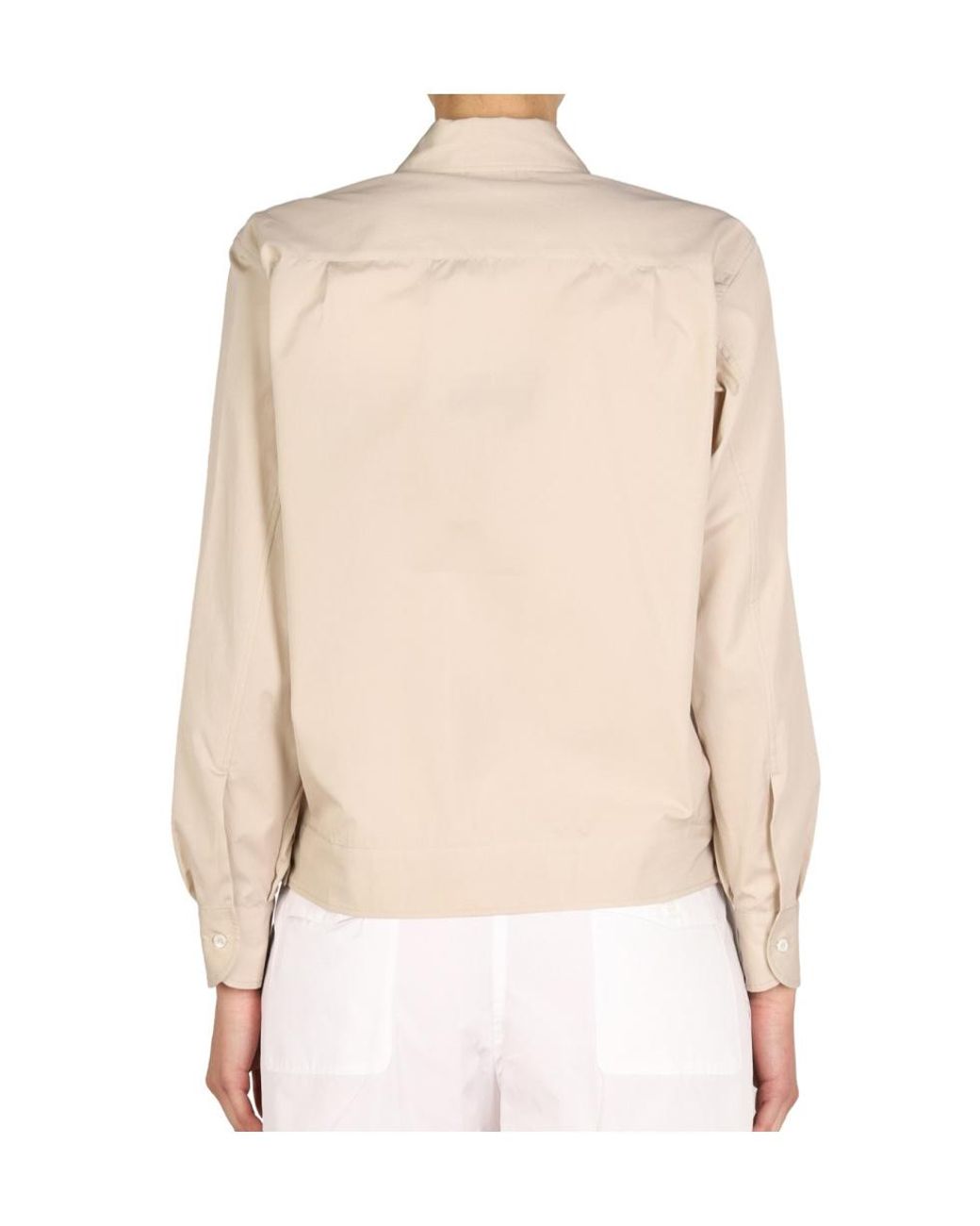 Aspesi White Pointed-Collar Buttoned Shirt