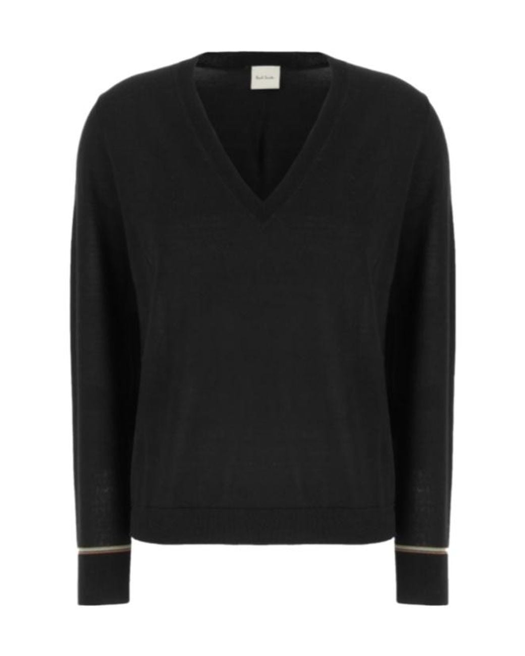 Paul Smith Black V-Neck Trim Knitted Sweater