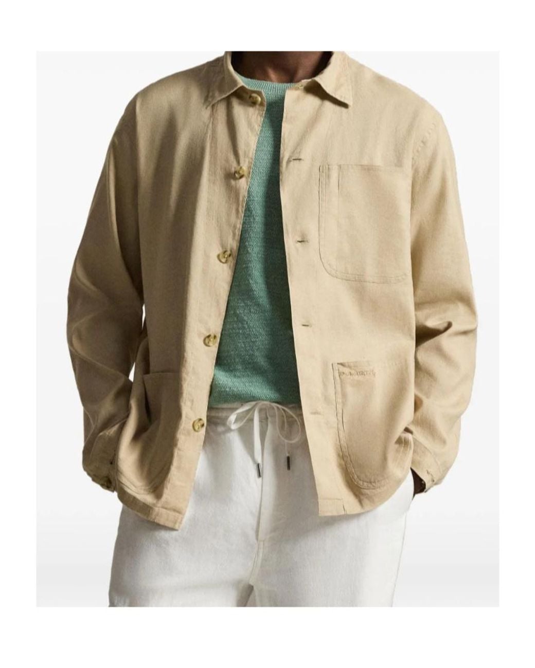 Polo Ralph Lauren Natural Long Sleeve Shirt for men