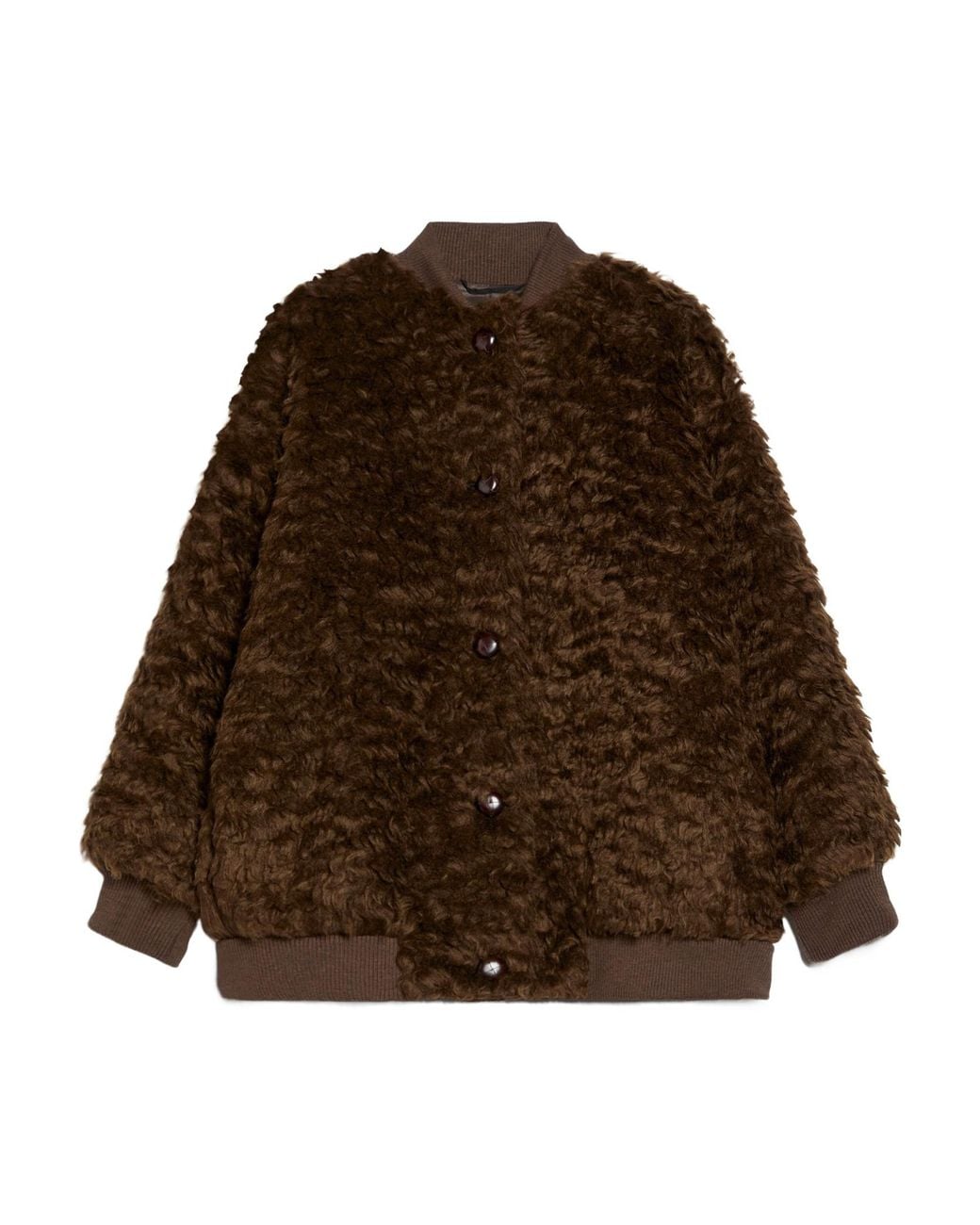 Weekend by Maxmara Brown Teddy Bomber Jacket