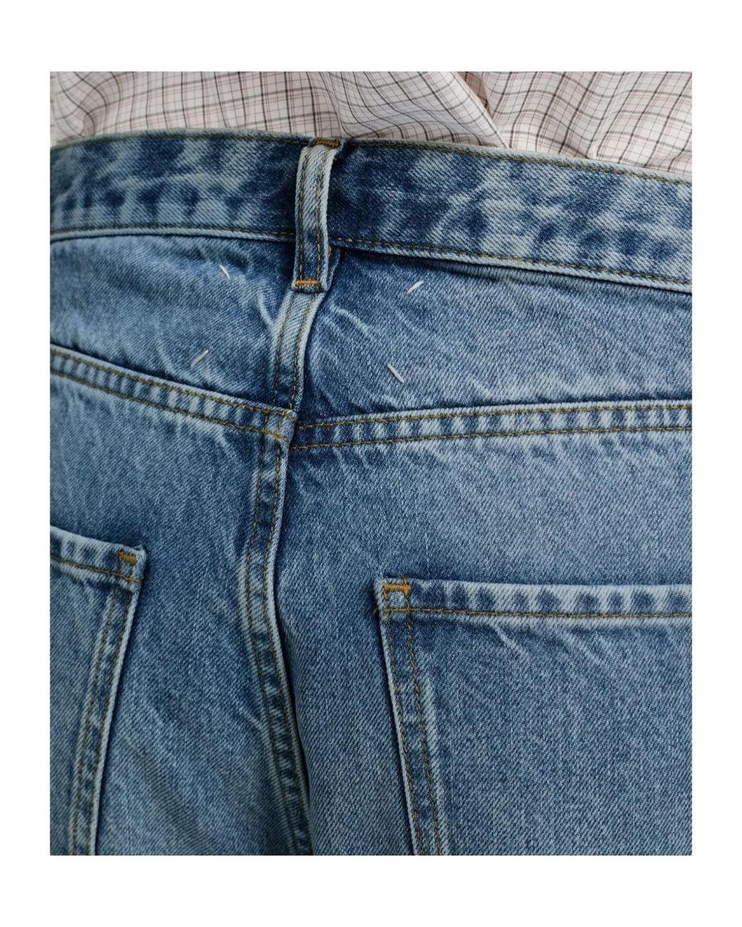Maison Margiela Blue Pocket Square Jeans