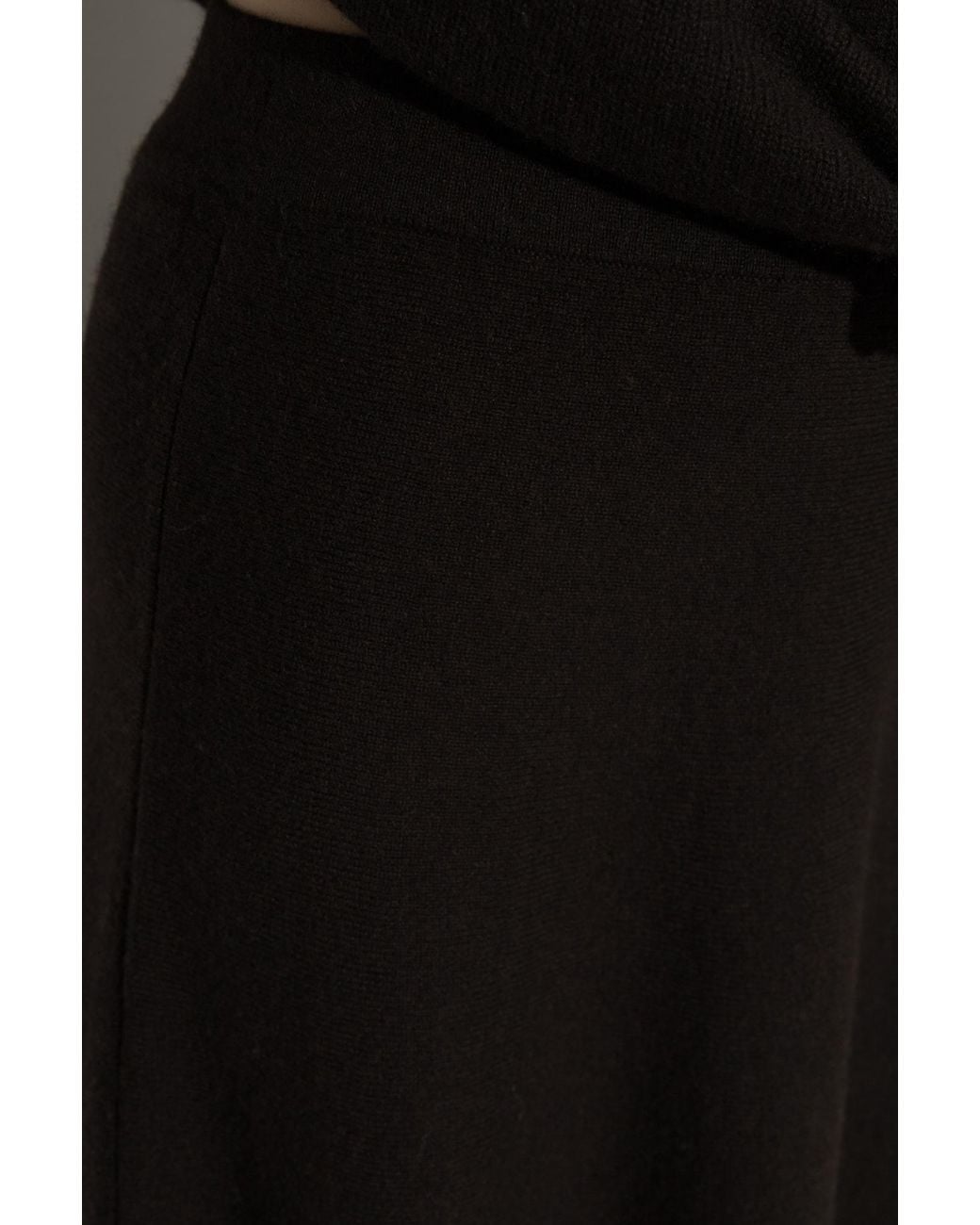 Lisa Yang Black Torie Knitted Midi Skirt