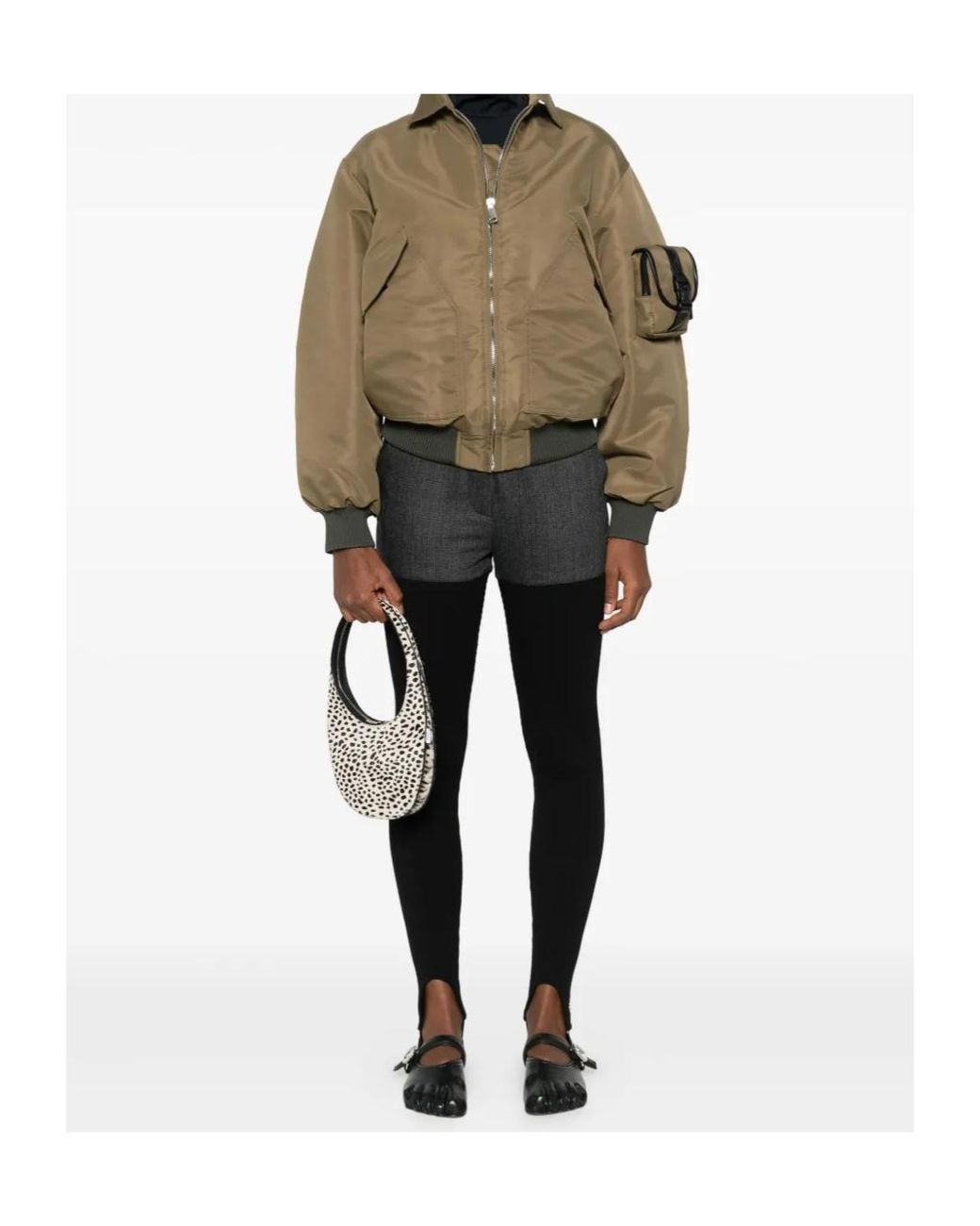 Coperni Green Pocket-Detail Bomber Jacket