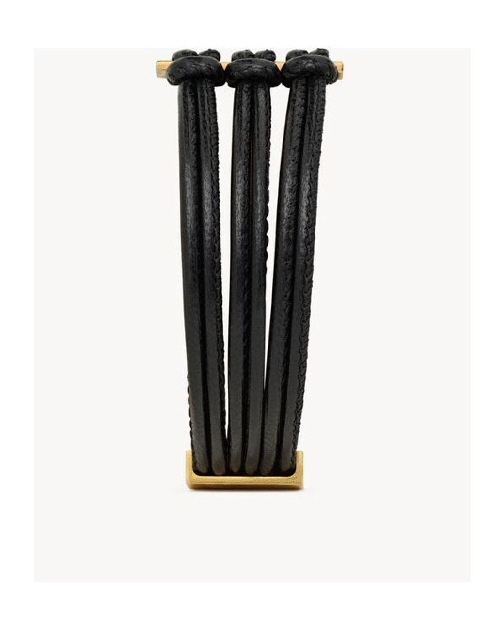 Saint Laurent White Babylone Cord Bracelet