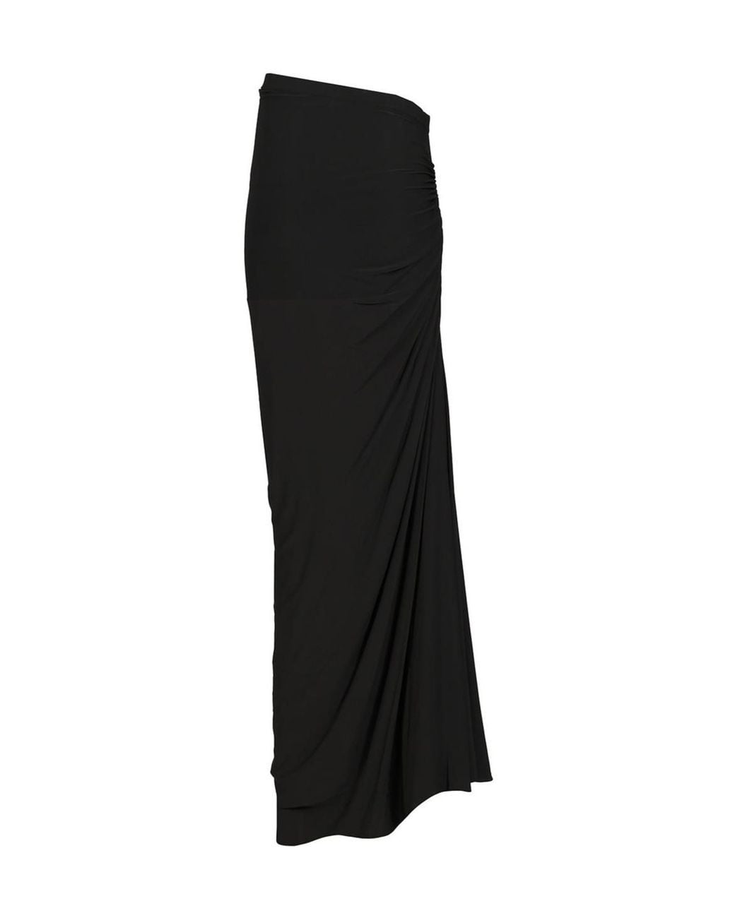 Alaïa Black Alaïa Soft Jersey Draped Skirt