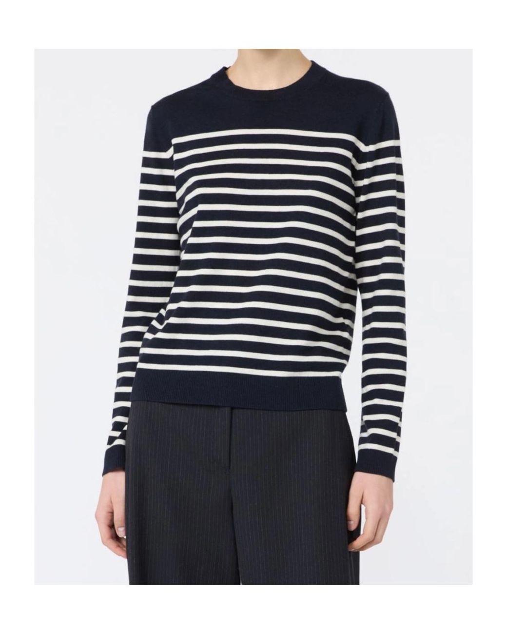 Weekend by Maxmara Blue Silk And Wool Yarn Sweater