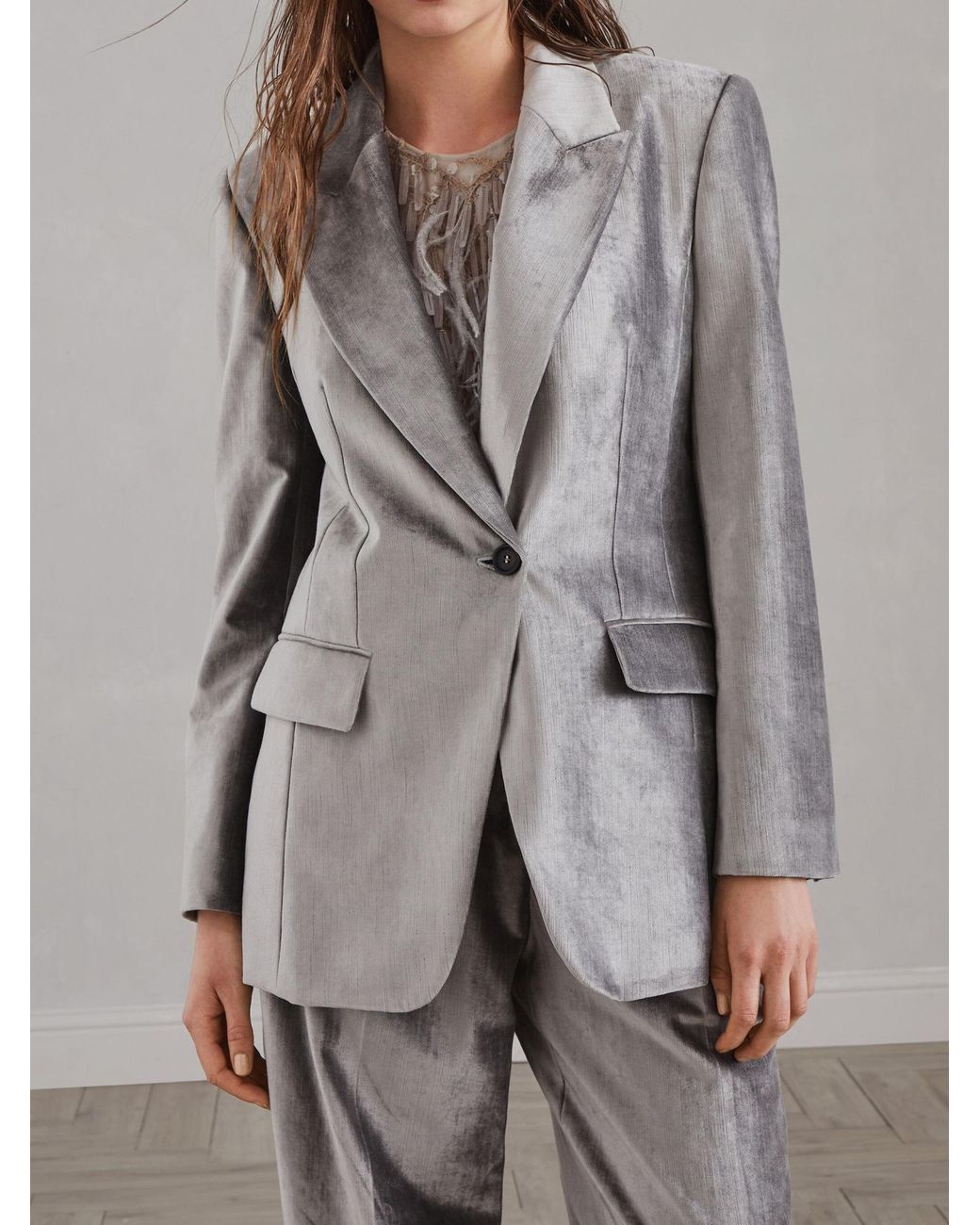 Brunello Cucinelli Multicolor Single-Breasted Long Sleeved Blazer