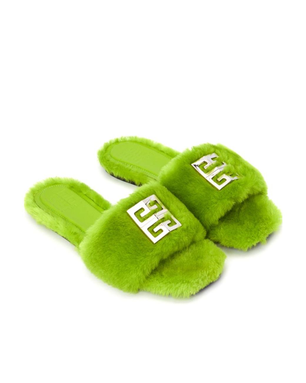 Givenchy Green Open-Toed Slippers