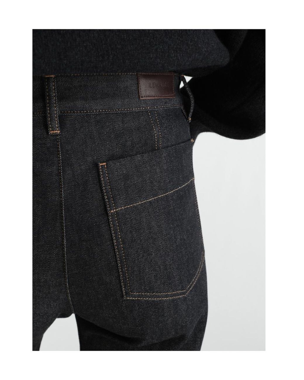 Lemaire Black Five Pockets Twisted Pants