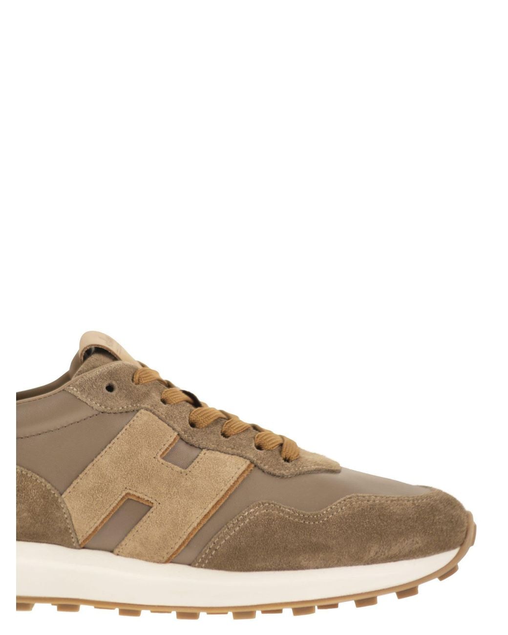 Hogan Brown Low Top Lace Up Sneakers for men