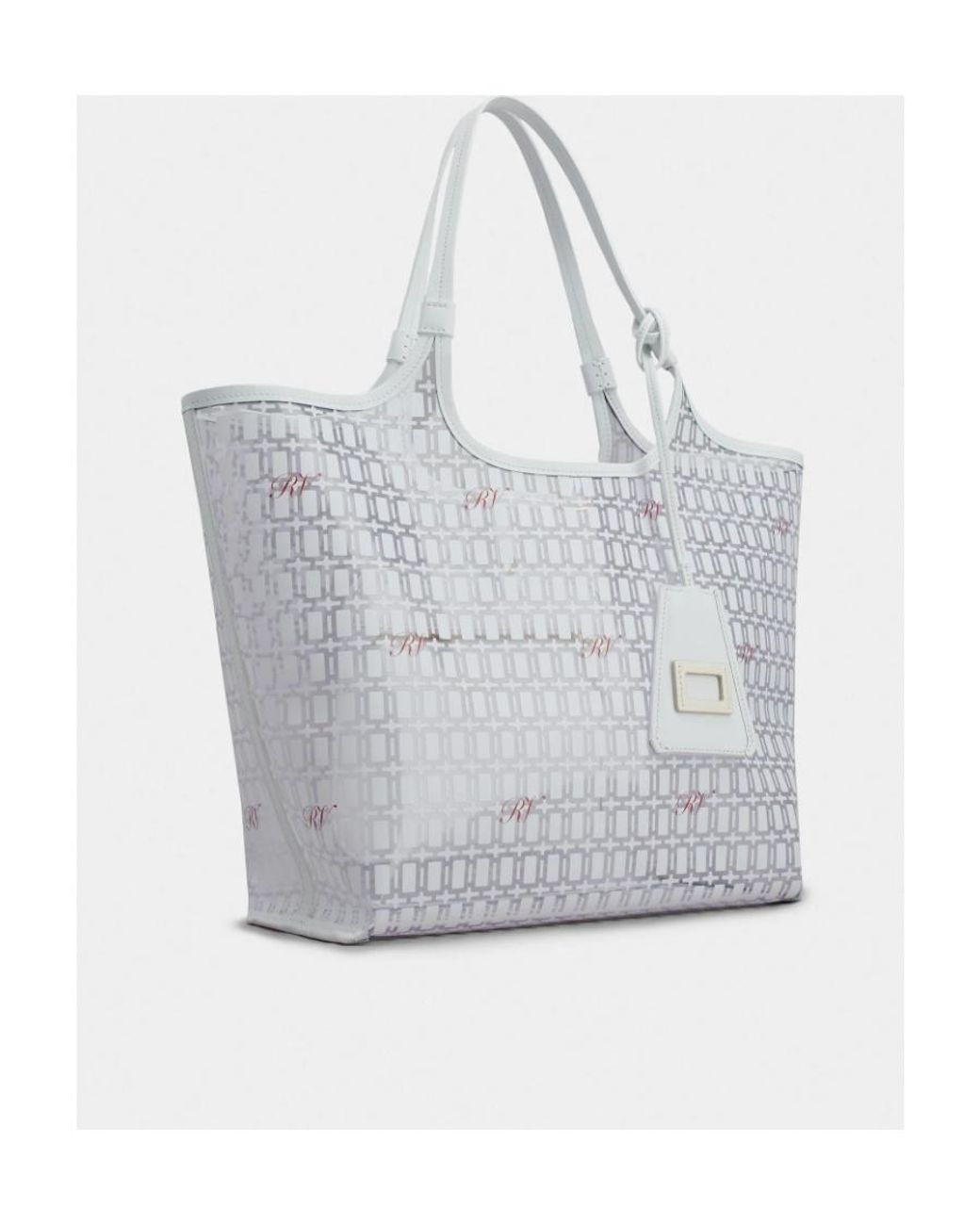 Roger Vivier Gray Geometric-Printed Tote Bag