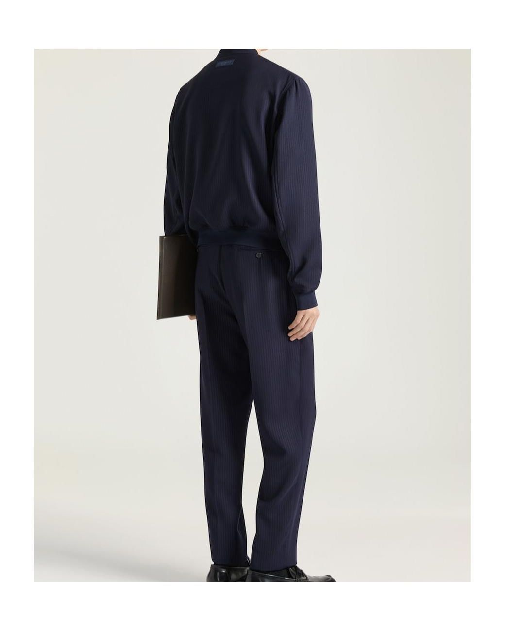 Givenchy Blue Striped Bomber Jacket for men