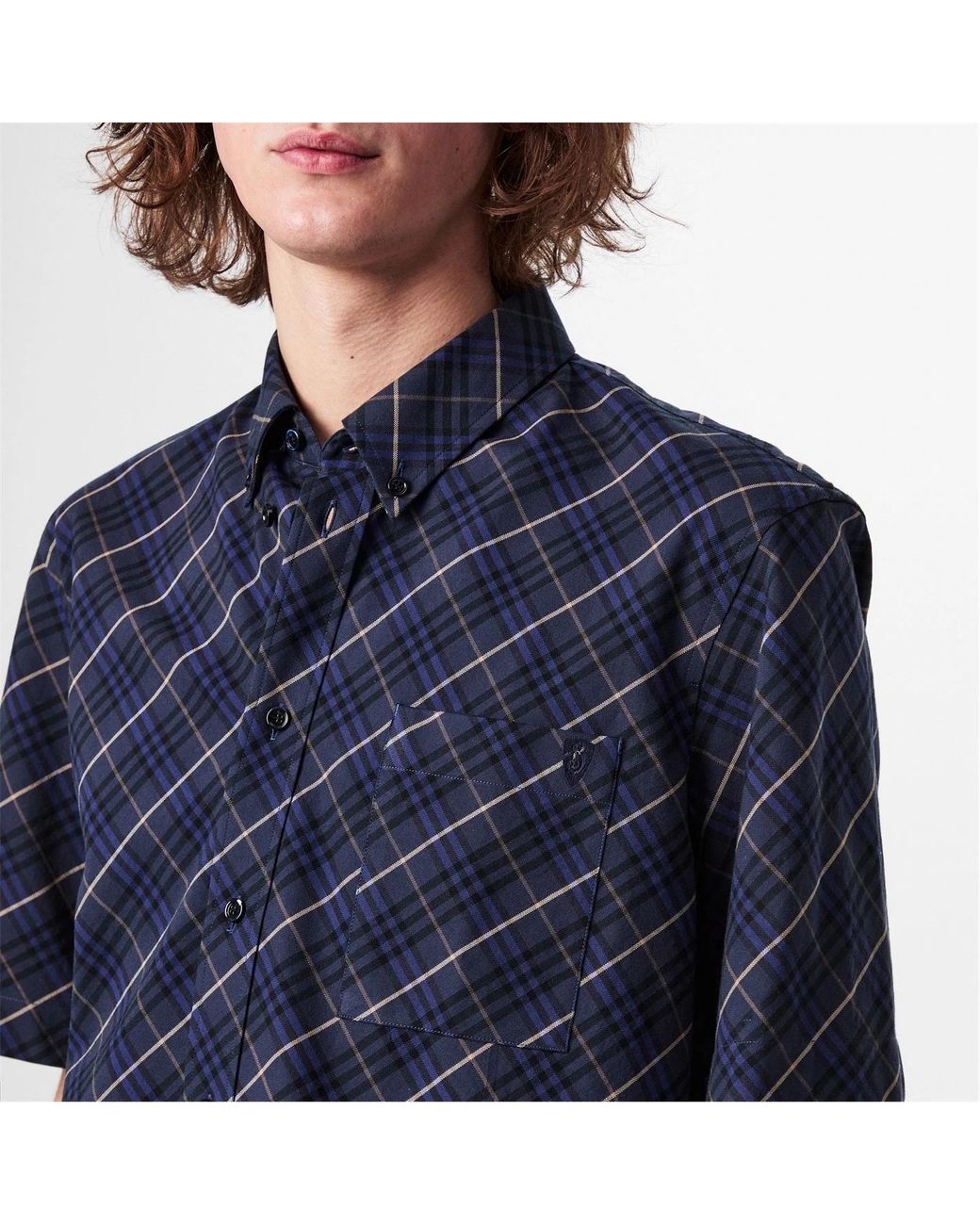Burberry Blue Logo Shirt for men