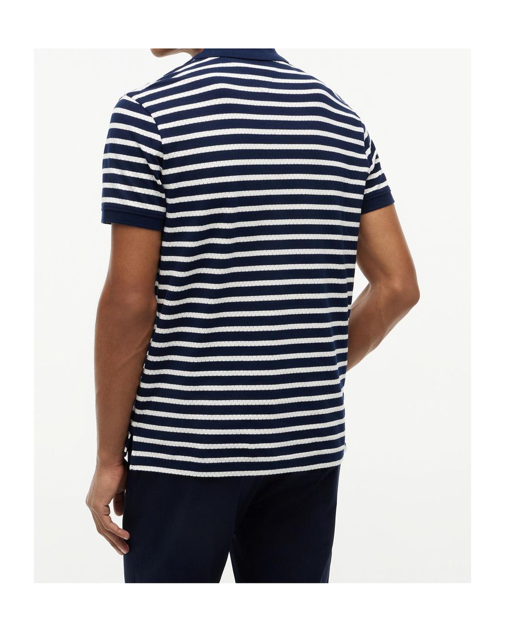 Tommy Hilfiger Blue Striped-Print Logo-Embroidered Polo Shirt for men