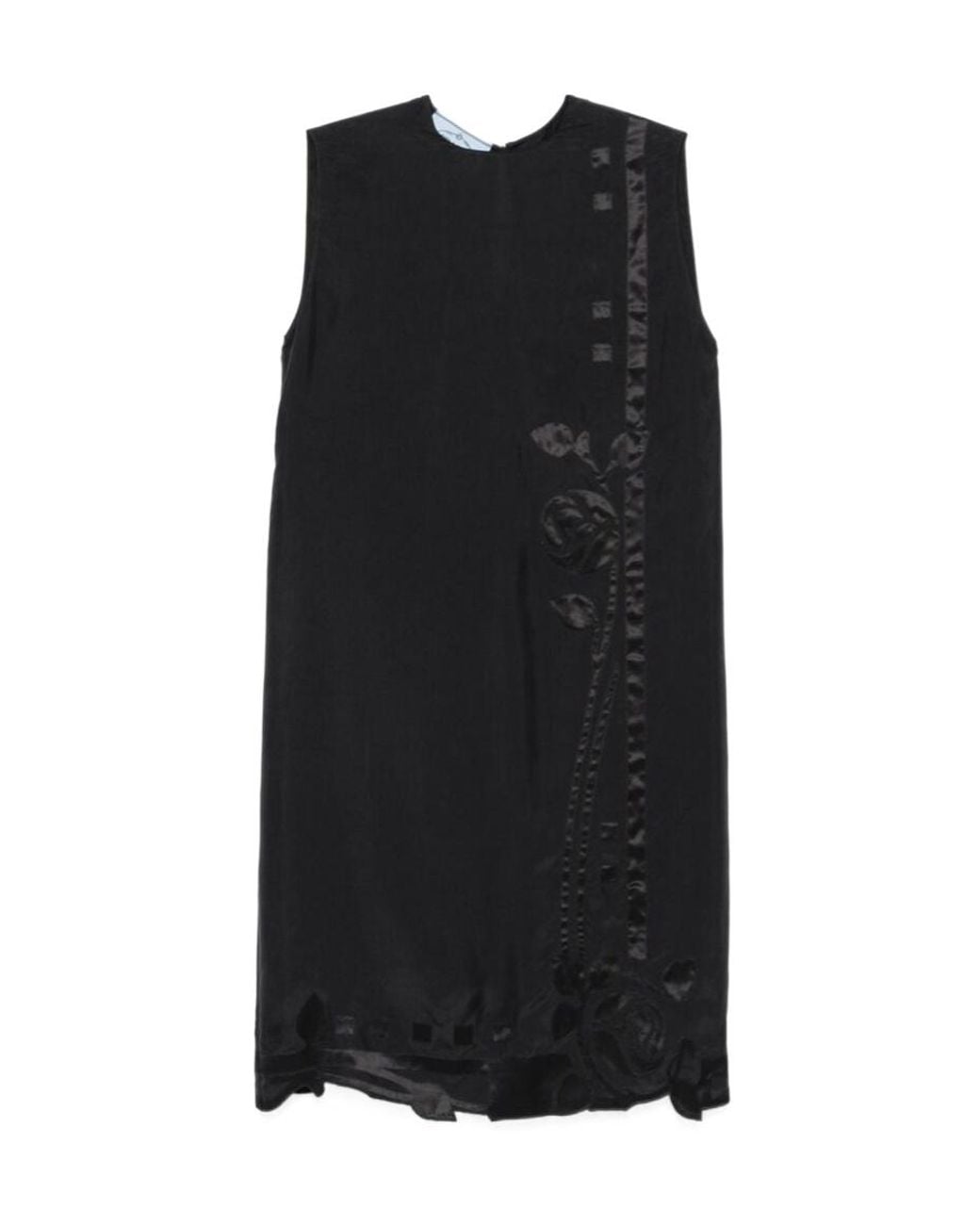 Prada Black Crewneck Sleeveless Dress